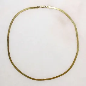 1980s Vermeil Herringbone Chain