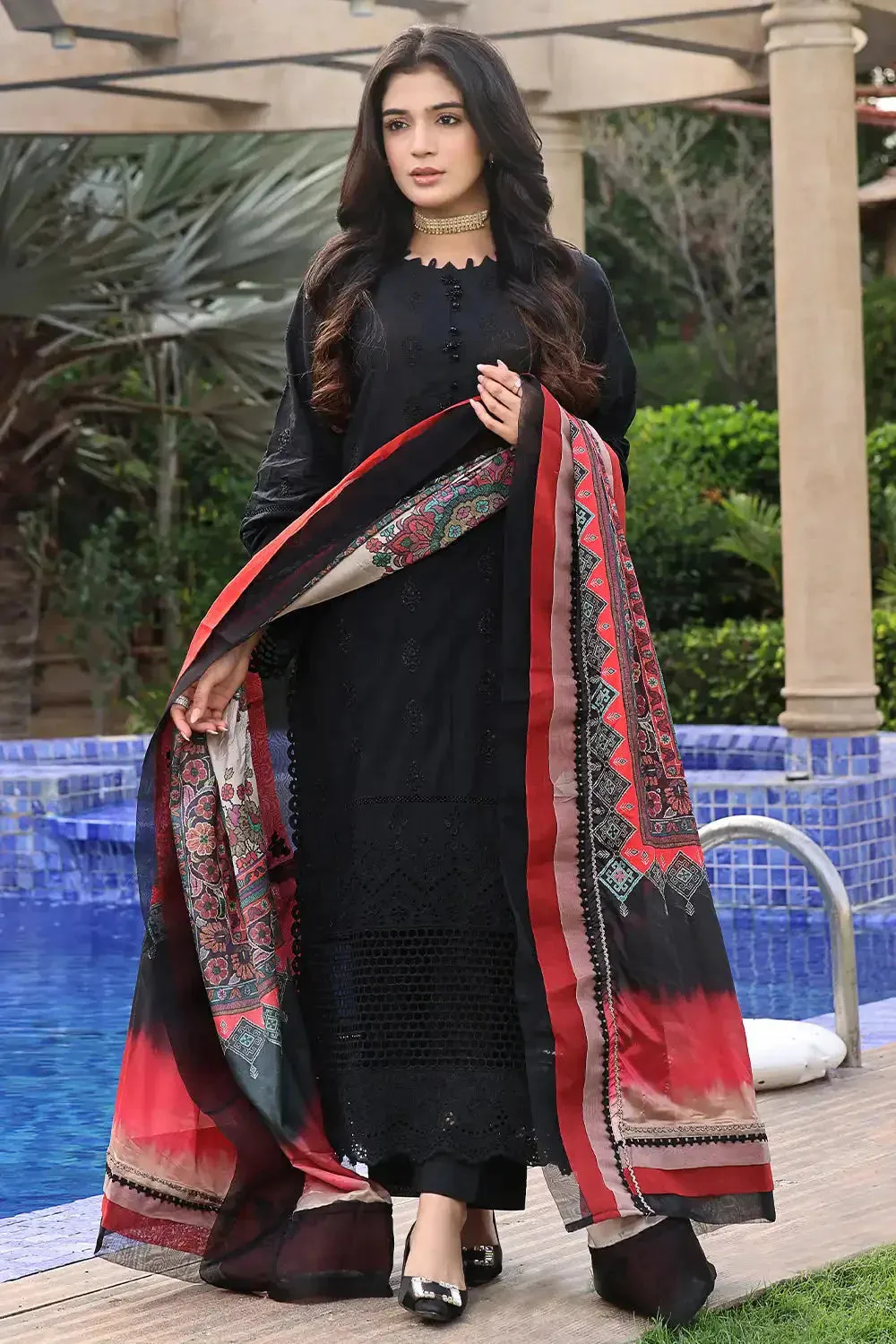 3PC Embroidered Unstitched Lawn Suit KSE-2462