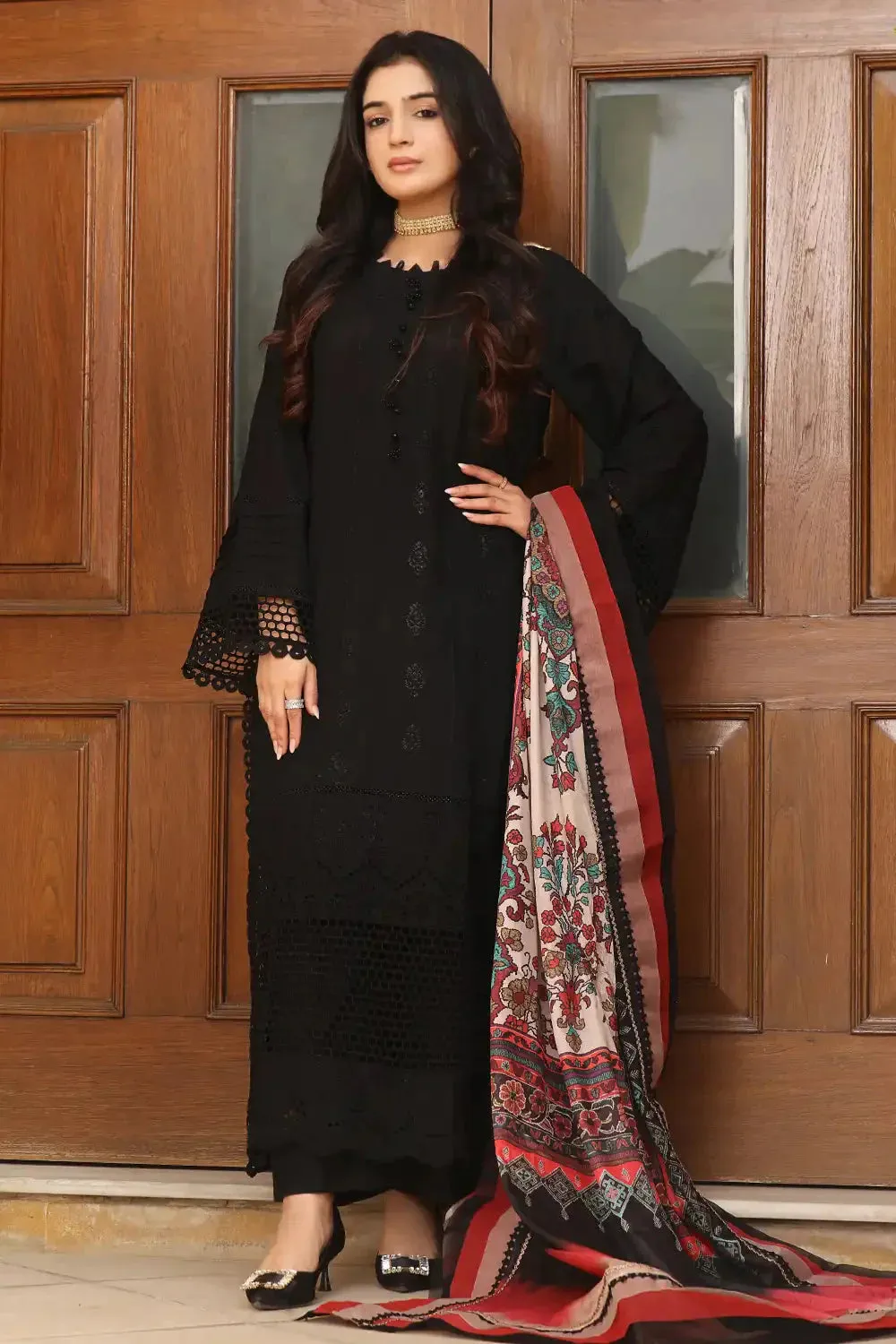 3PC Embroidered Unstitched Lawn Suit KSE-2462