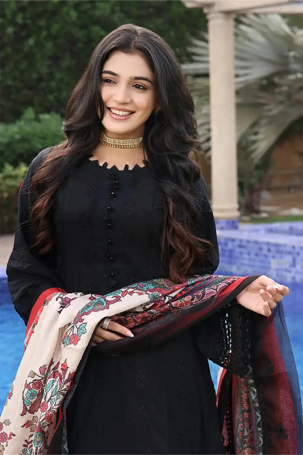 3PC Embroidered Unstitched Lawn Suit KSE-2462
