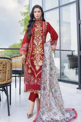 3PC Embroidered Unstitched Lawn Suit KSE-2626