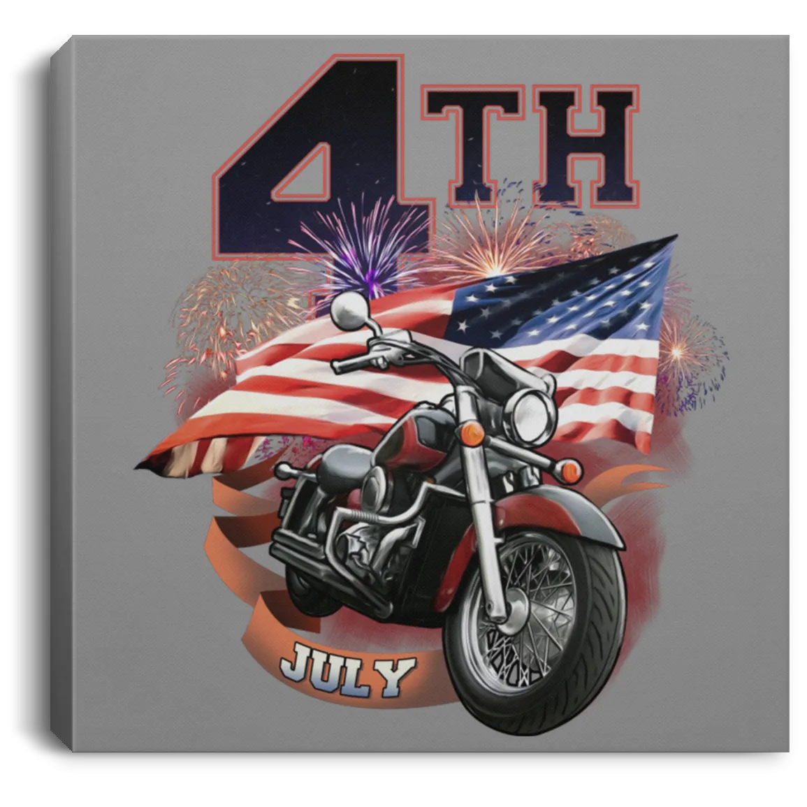 4th of July Square Canvas Frame .75in