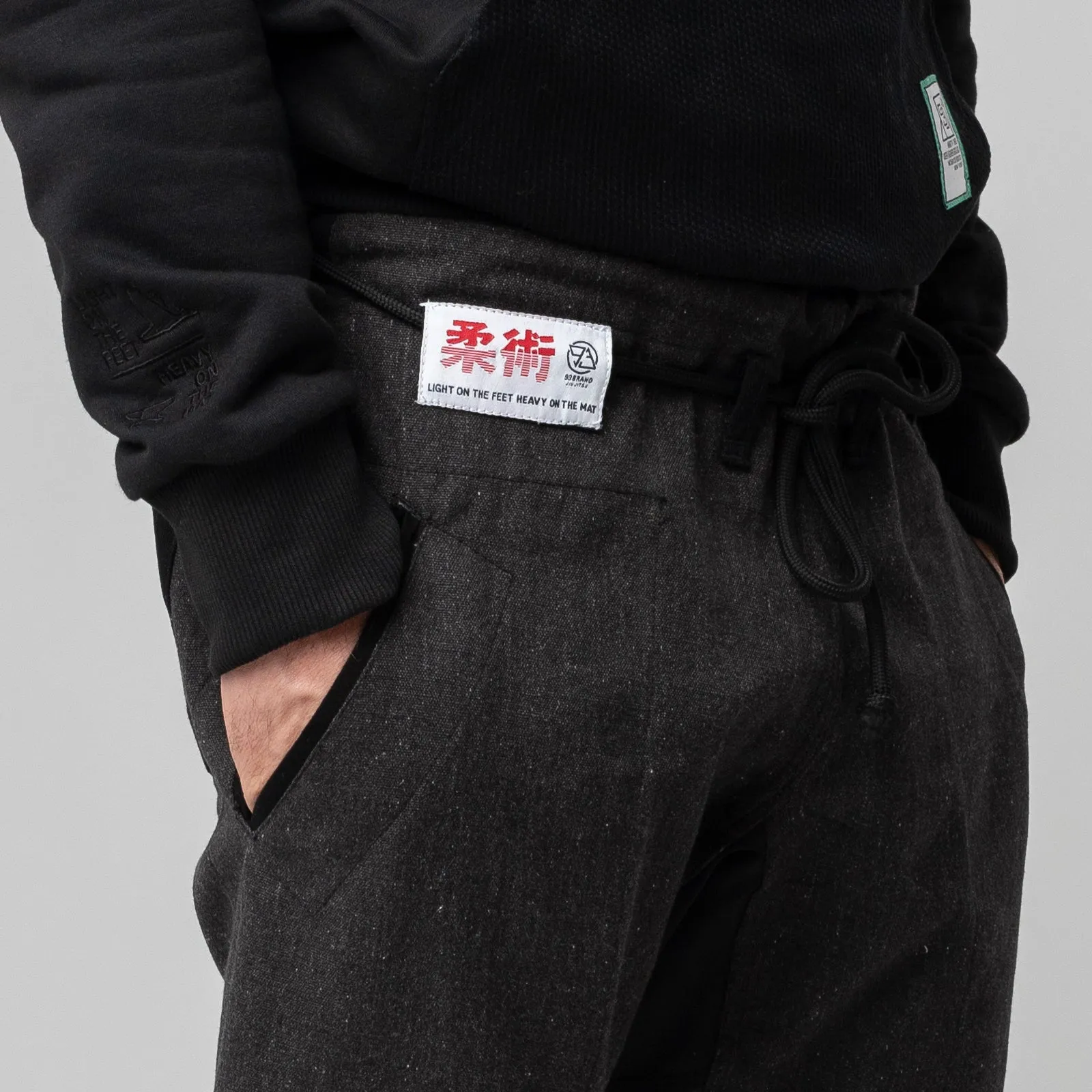 93brand JIU JITSU ORIGINALS Casual Gi Pants - Dark Marl Grey
