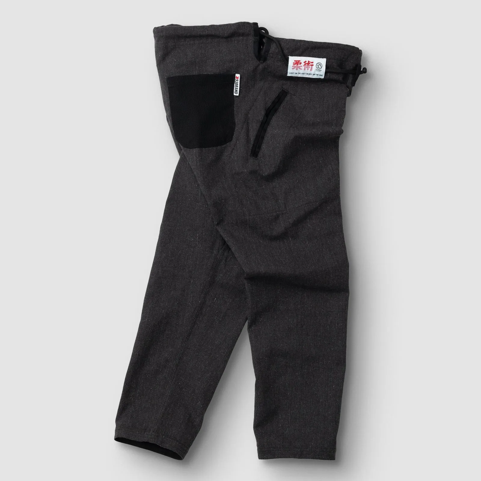 93brand JIU JITSU ORIGINALS Casual Gi Pants - Dark Marl Grey