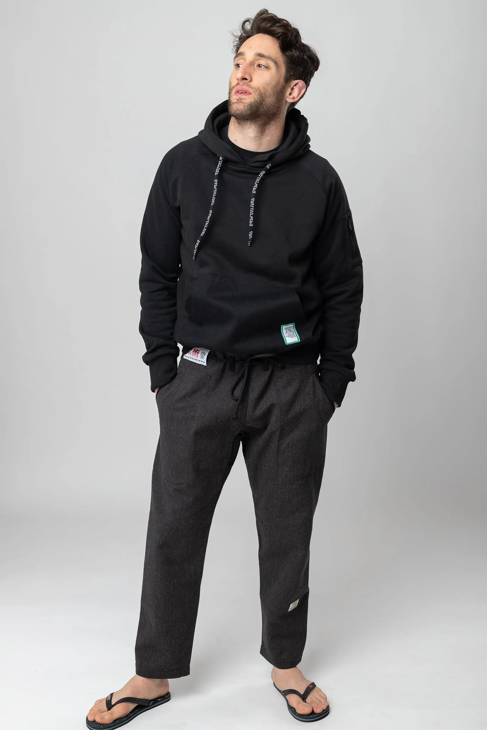 93brand JIU JITSU ORIGINALS Casual Gi Pants - Dark Marl Grey