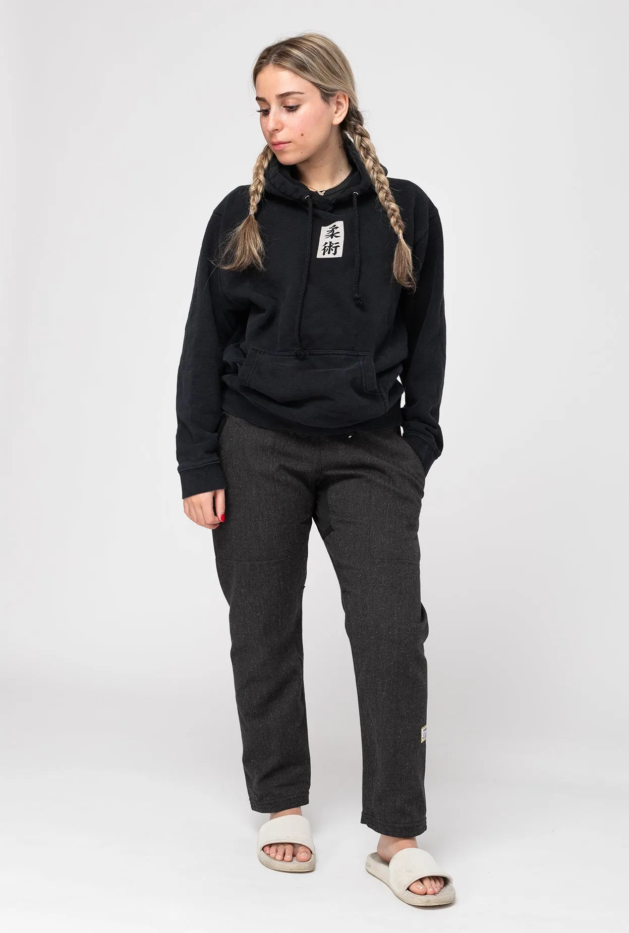 93brand JIU JITSU ORIGINALS Women's Casual Gi Pants - Dark Marl Grey