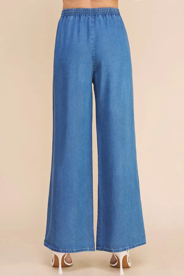 AE Denim Wide Leg Drawstring Pant