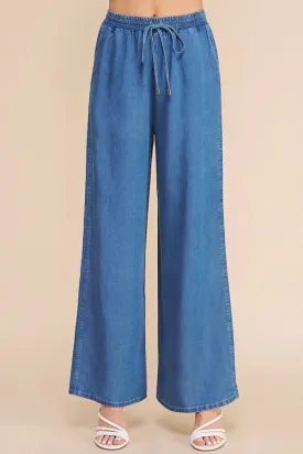 AE Denim Wide Leg Drawstring Pant