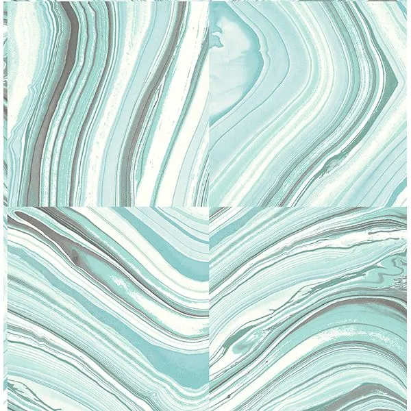 Agate Aqua Stone  | Brewster Wallcovering