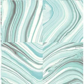 Agate Aqua Stone  | Brewster Wallcovering