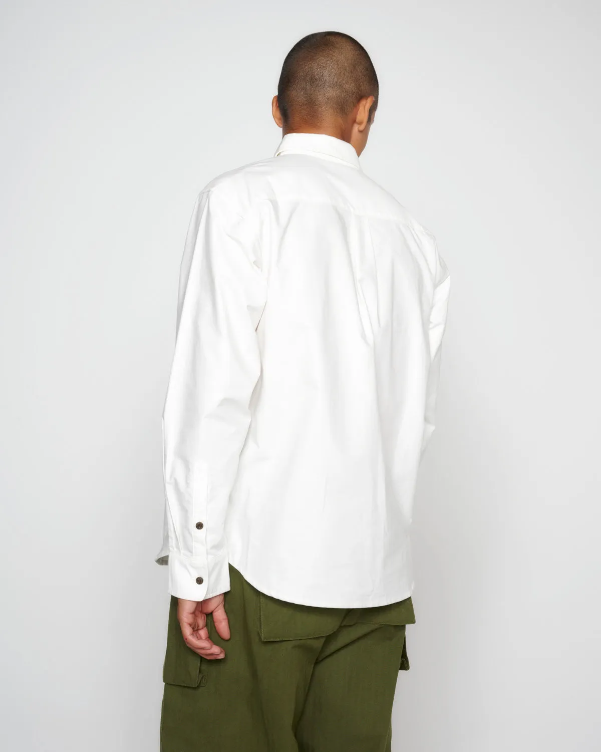 Alfie Cotton Oxford Shirt - White