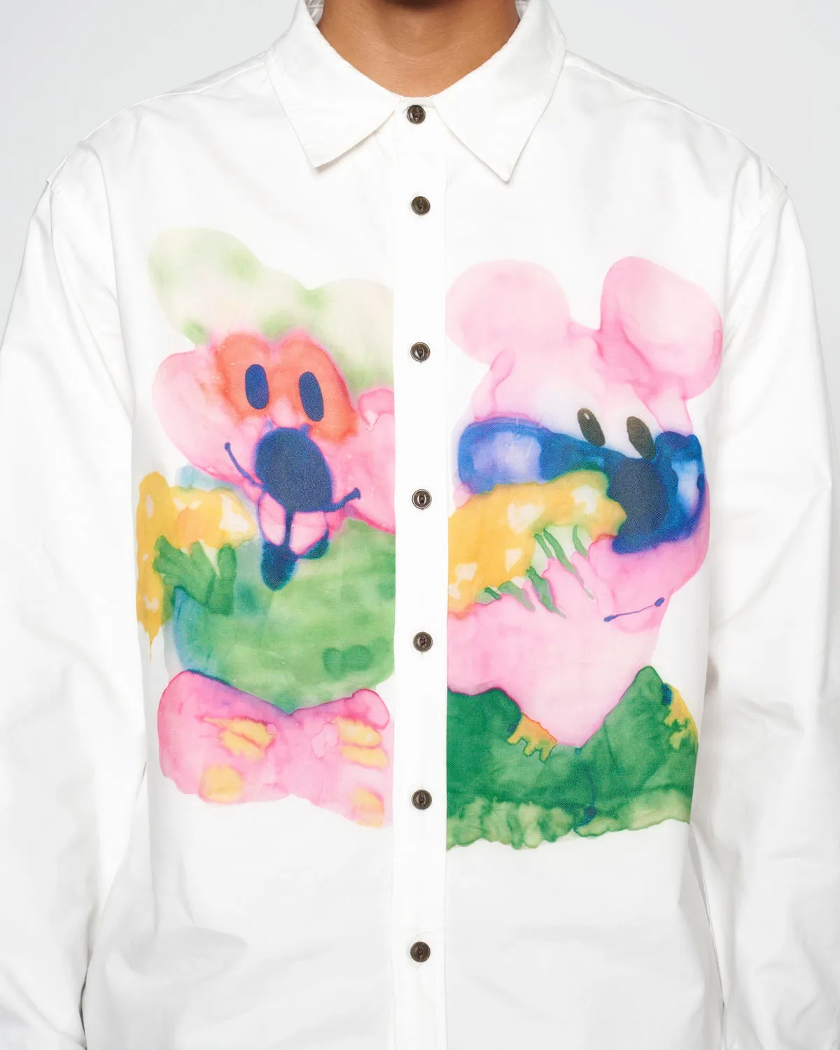 Alfie Cotton Oxford Shirt - White