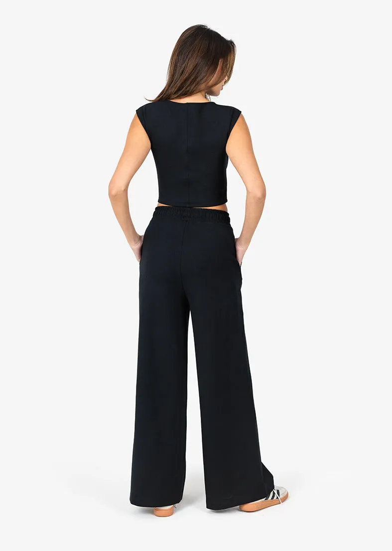 All-Around Lounge Wide Leg Pant Black