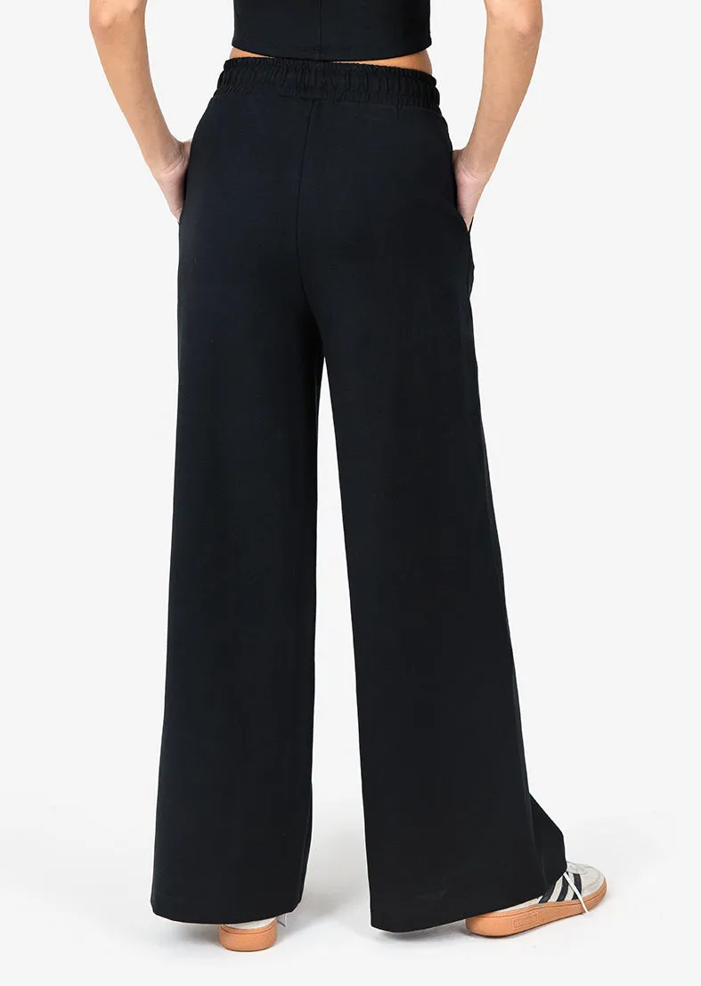 All-Around Lounge Wide Leg Pant Black