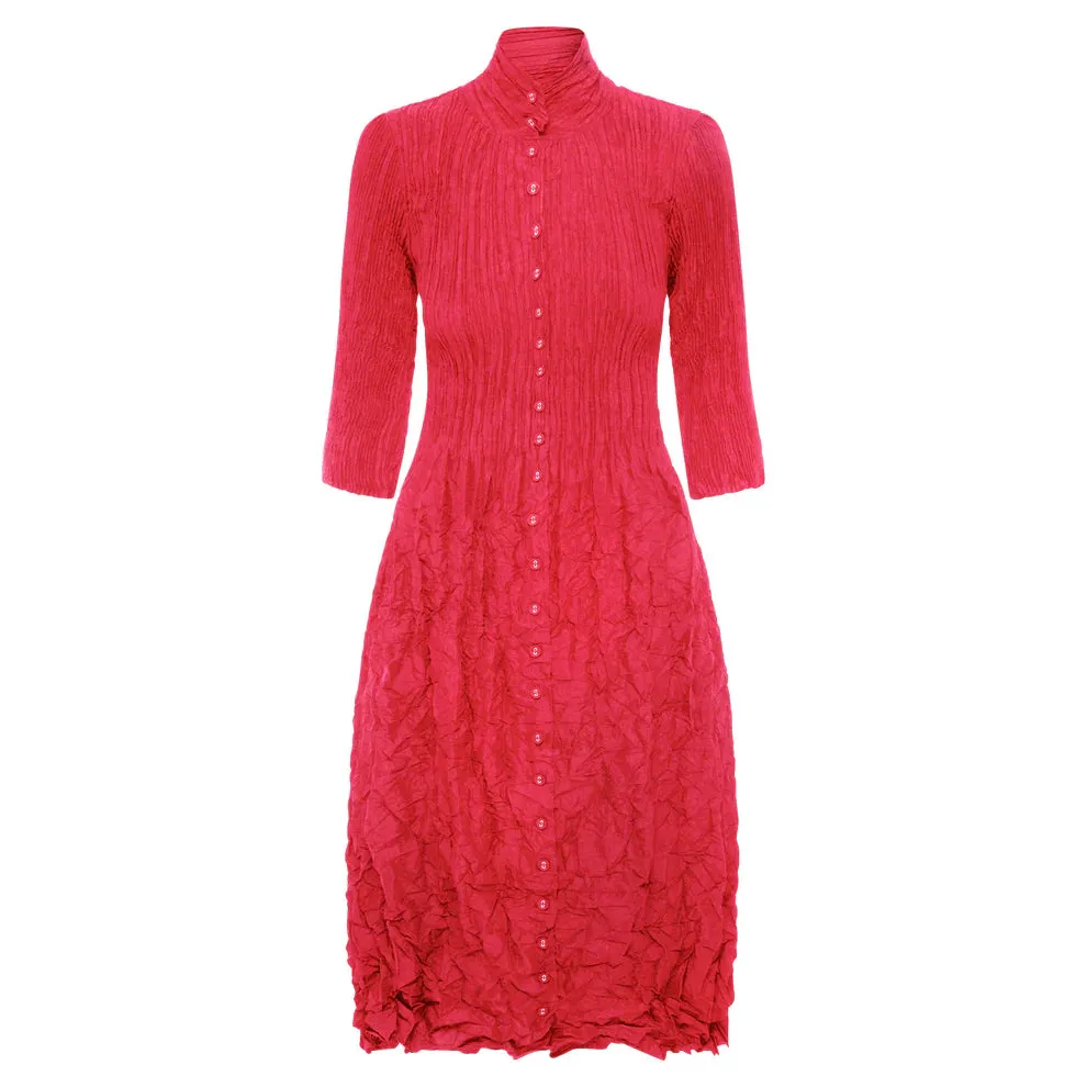 Alquema Nehru Rasberry Coat Dress