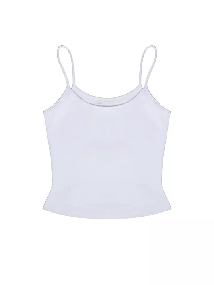 American Hot Girl Camisole Women's Slim Bottoming Shirt Short Top