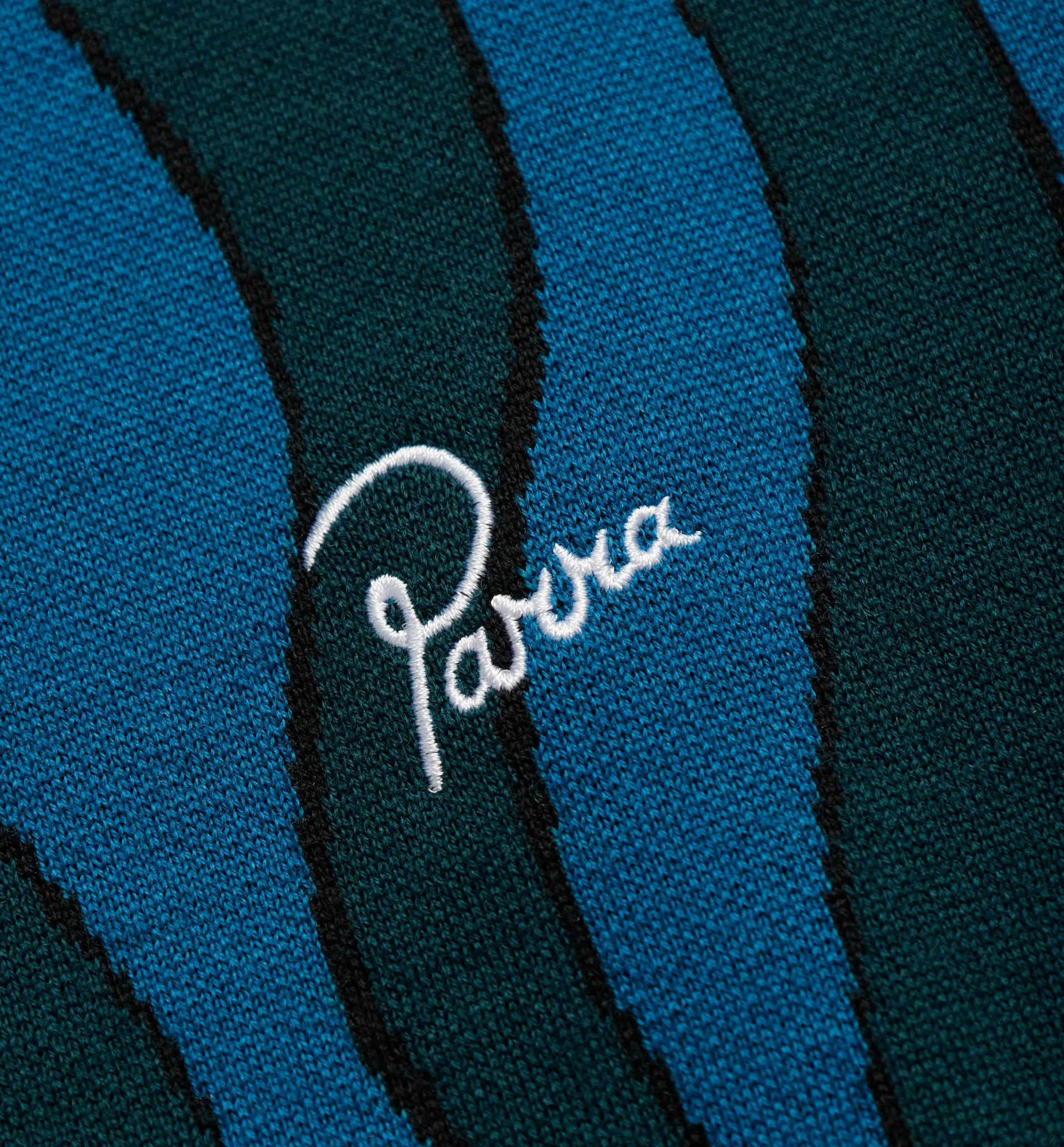 Aqua Weed Waves Knitted Polo (Multi)