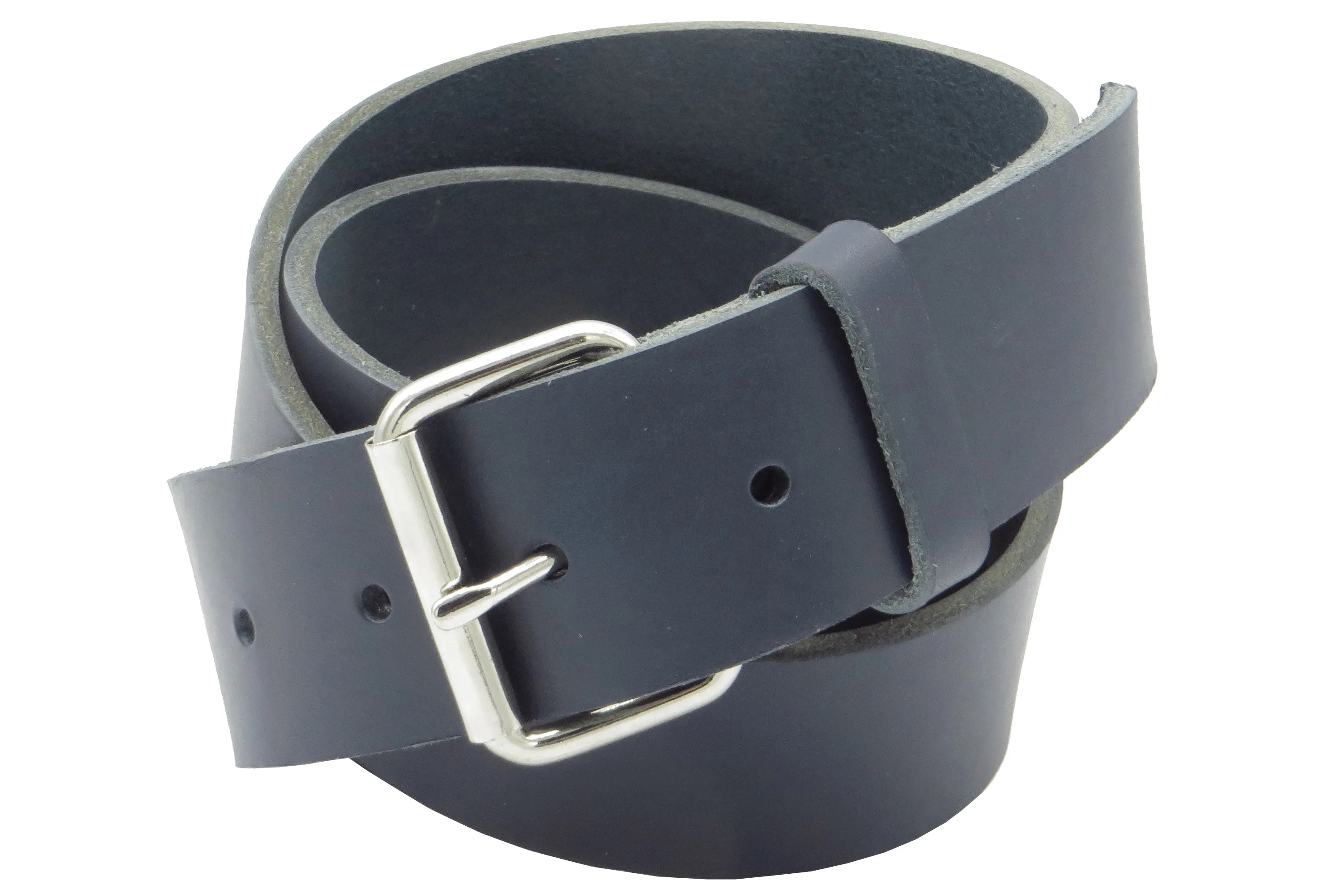 Arbeitsgürtel Ledergürtel Handwerkergürtel 4 cm breit dunkelblau Rindsleder