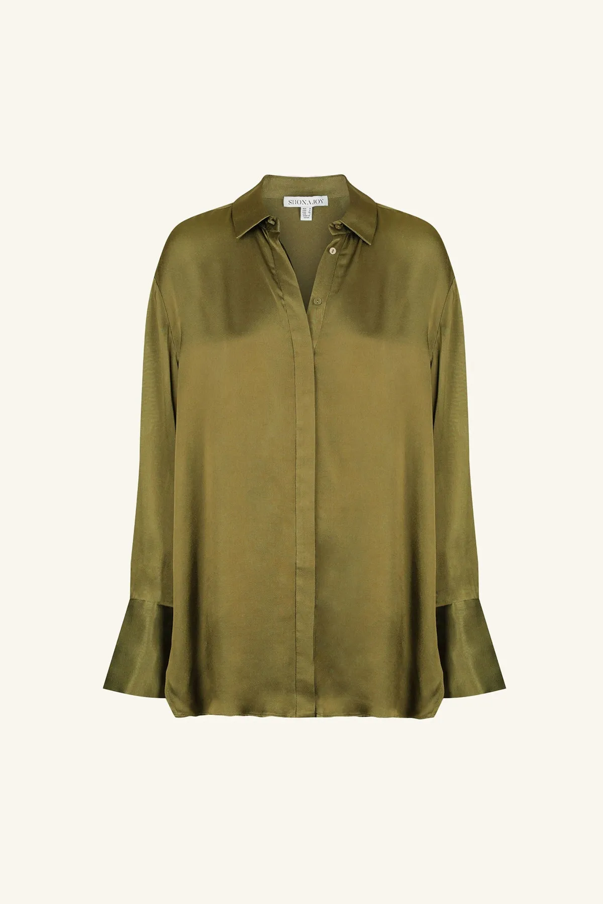 ARIENZO TUXEDO SHIRT - GREEN OLIVE