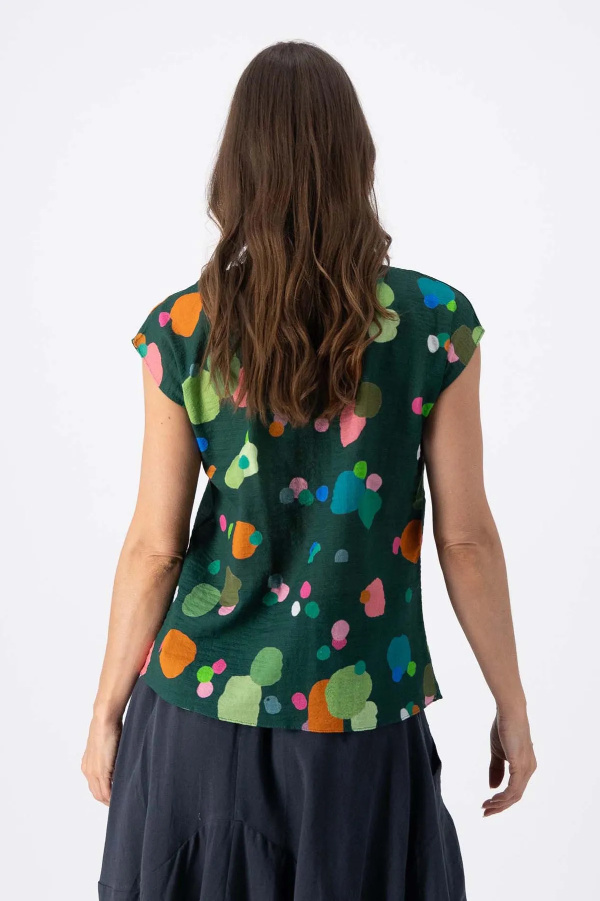 Astra Tee Green in Seersucker