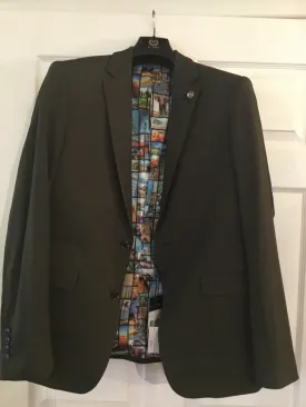 Au Noir RYAN Stretch Blazer Olive