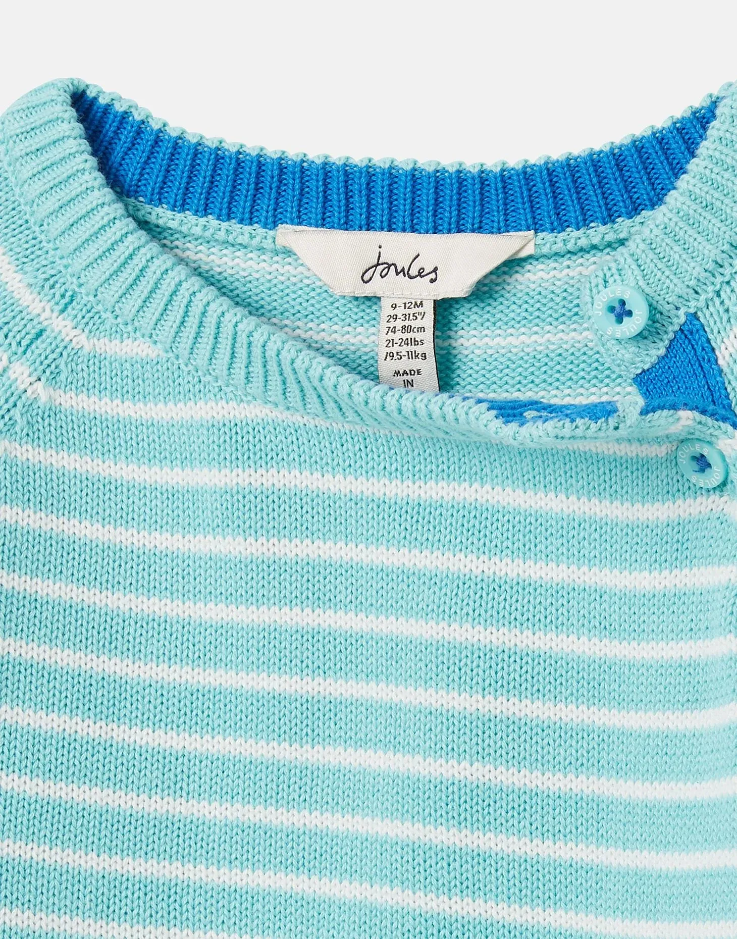 Baby Boys Blue Dino Sweater | Joules