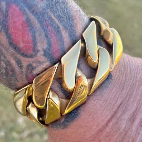 Bagger Bracelet - Gold - 1.25" Wide - The Classic - B30