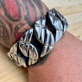 Bagger Bracelet - Royalty - Silver - 1.25" Wide - The Classic - B136