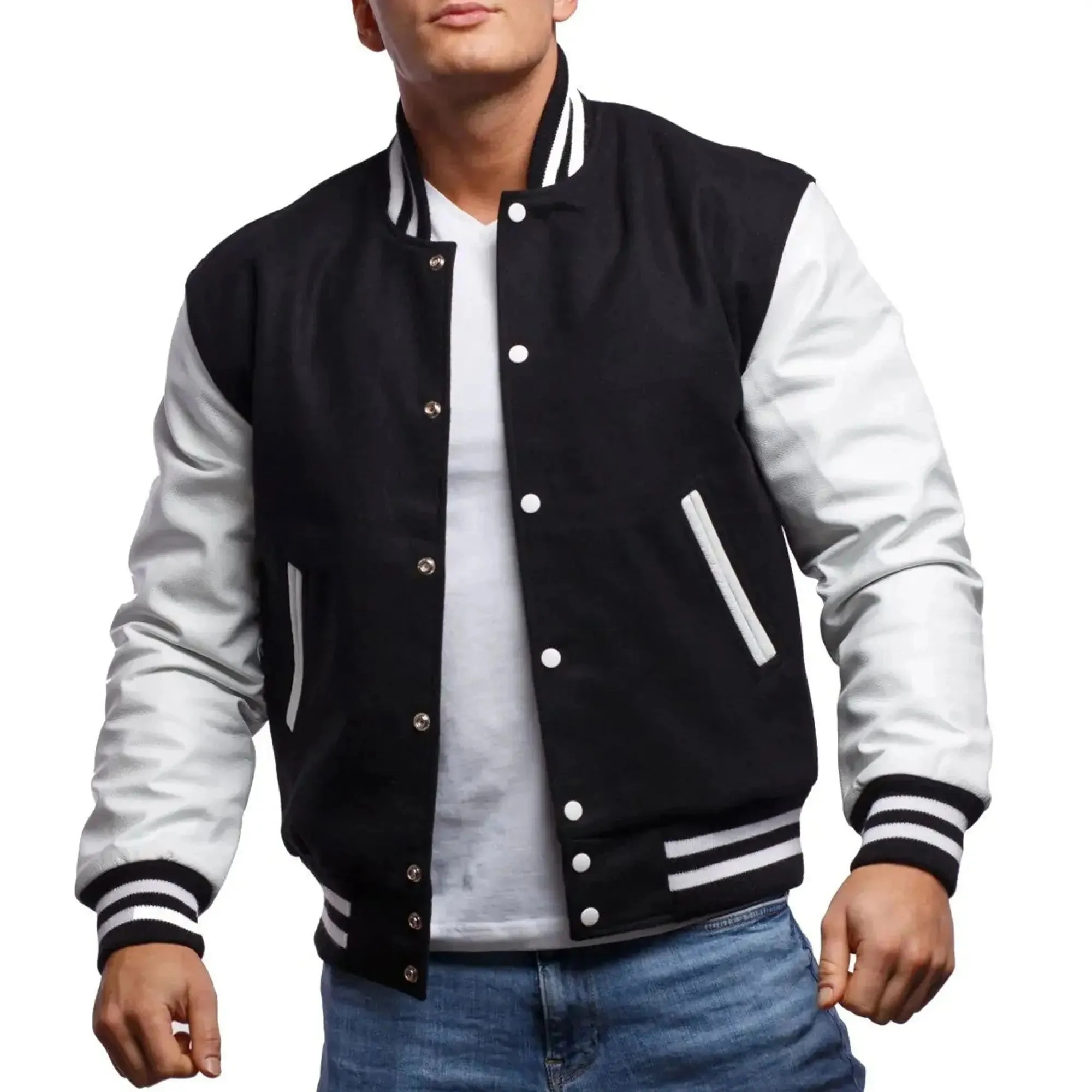 Baseball Jacket Black and White