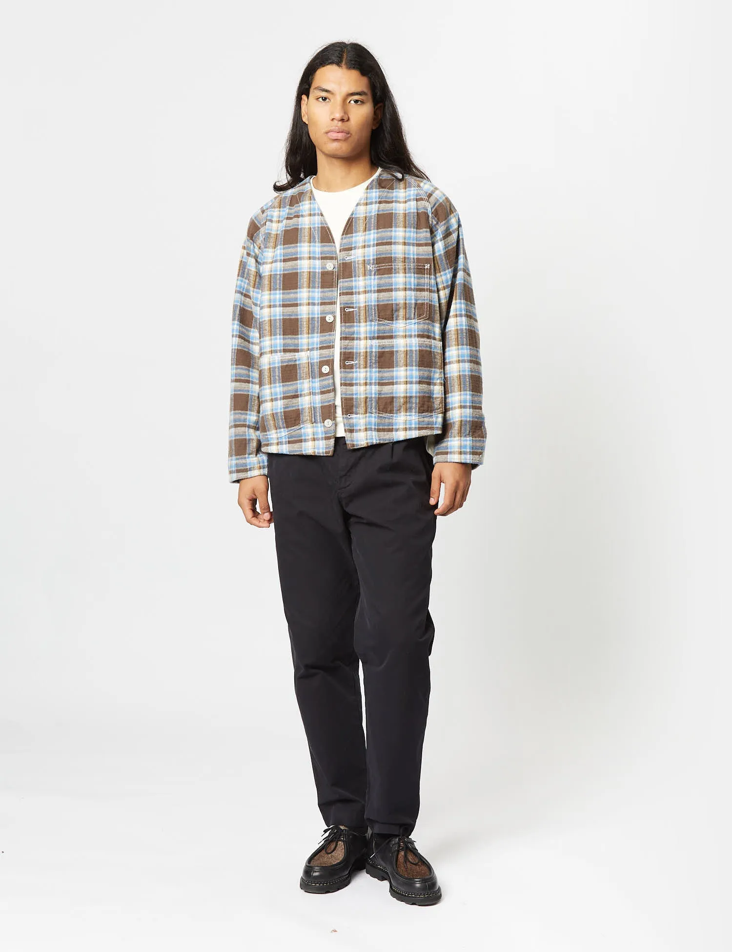 Beams Plus Engineer Jacket W (Face) - Blue Check