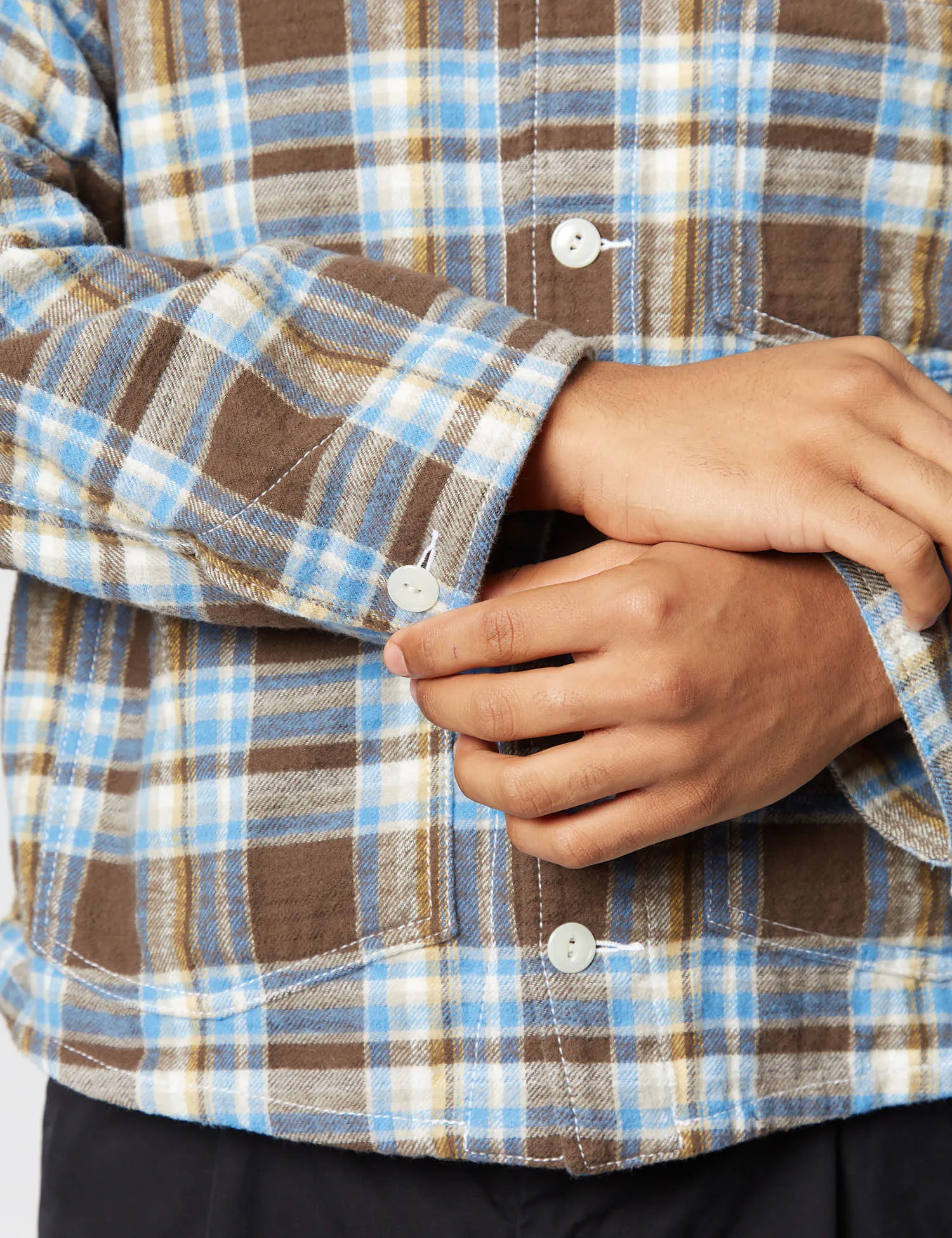 Beams Plus Engineer Jacket W (Face) - Blue Check
