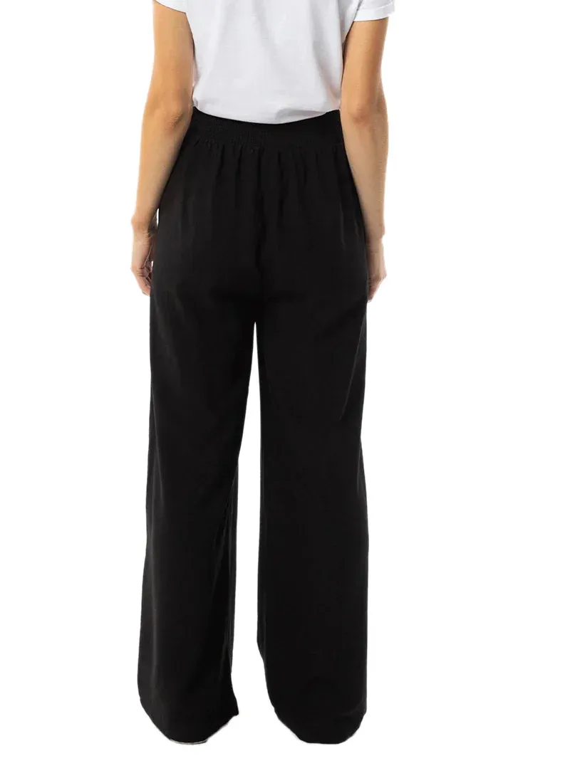 BILLIE THE LABEL - ESSENTIAL WIDE LEG PANT -BLACK