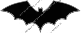 Black Bat faux embroidery DTF Transfer