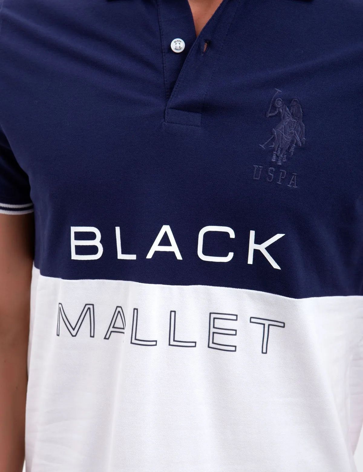 BLACK MALLET SLIM FIT STRETCH PIQUE POLO SHIRT