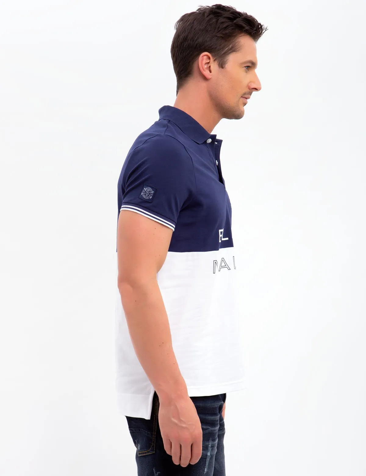 BLACK MALLET SLIM FIT STRETCH PIQUE POLO SHIRT