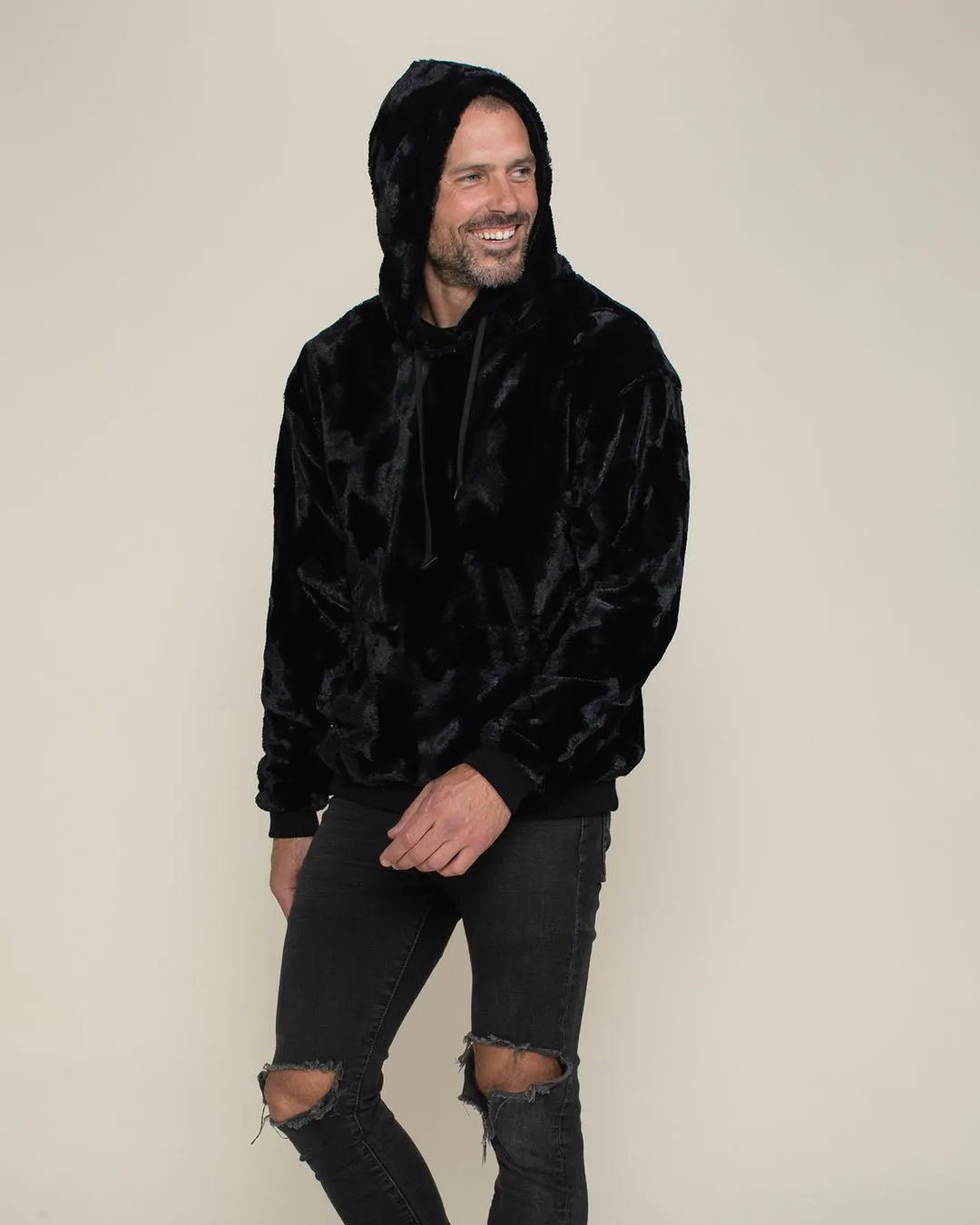 Black Panther Hooded ULTRA SOFT Faux Fur Hoodie | Men's