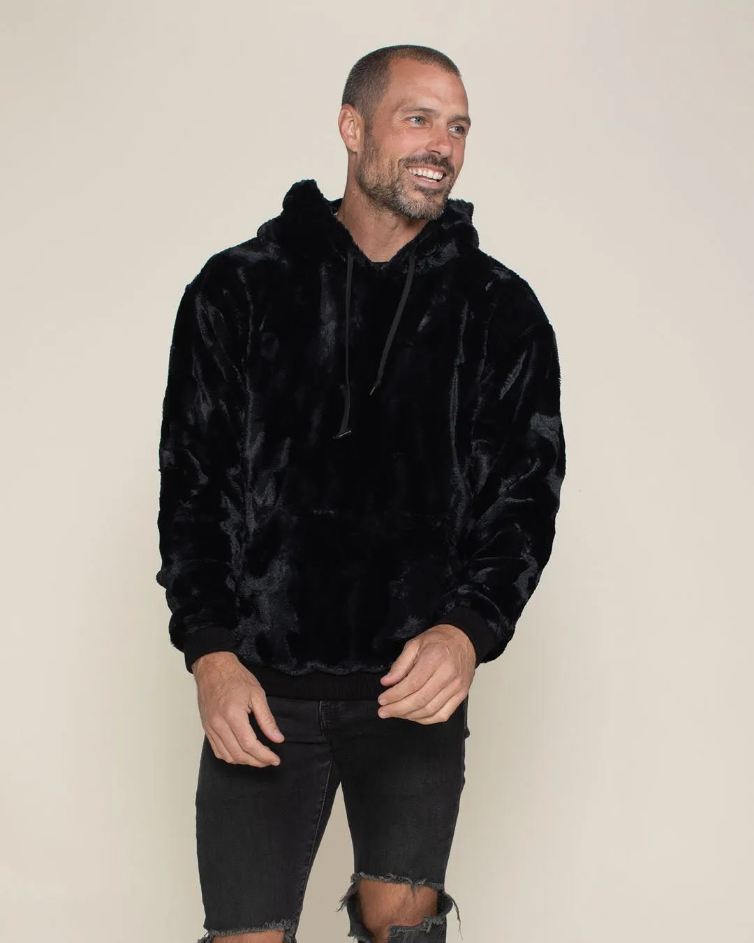 Black Panther Hooded ULTRA SOFT Faux Fur Hoodie | Men's