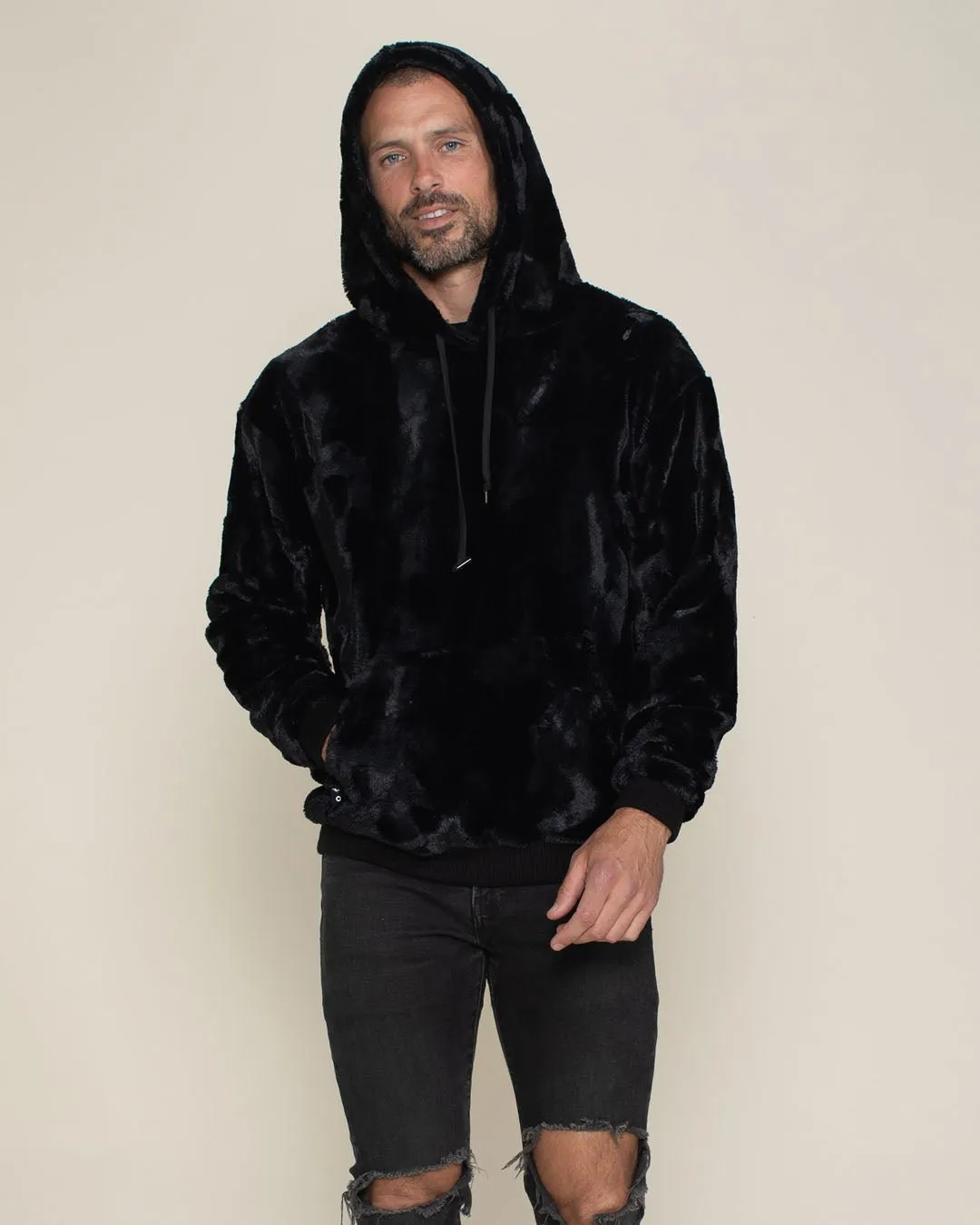 Black Panther Hooded ULTRA SOFT Faux Fur Hoodie | Men's
