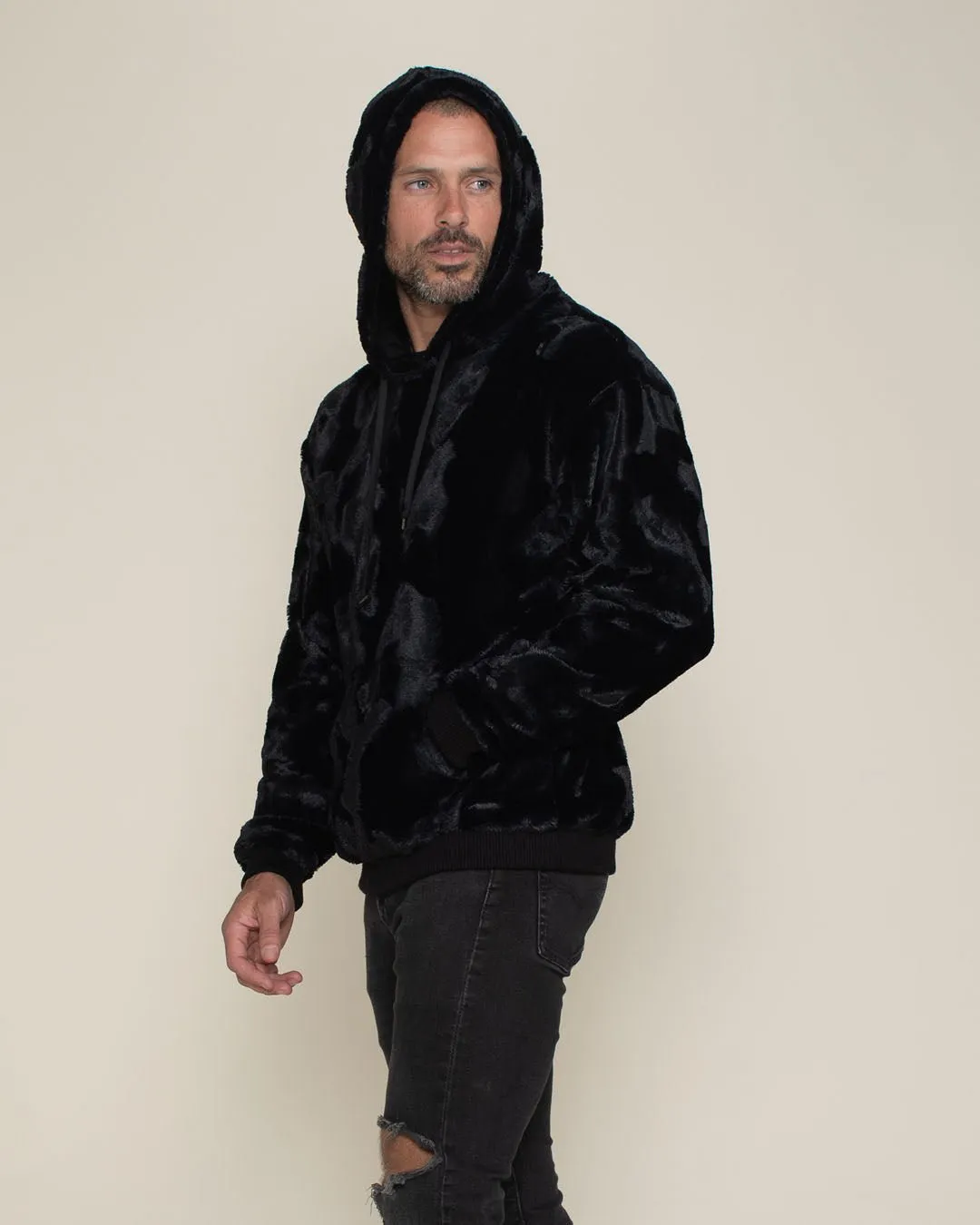 Black Panther Hooded ULTRA SOFT Faux Fur Hoodie | Men's
