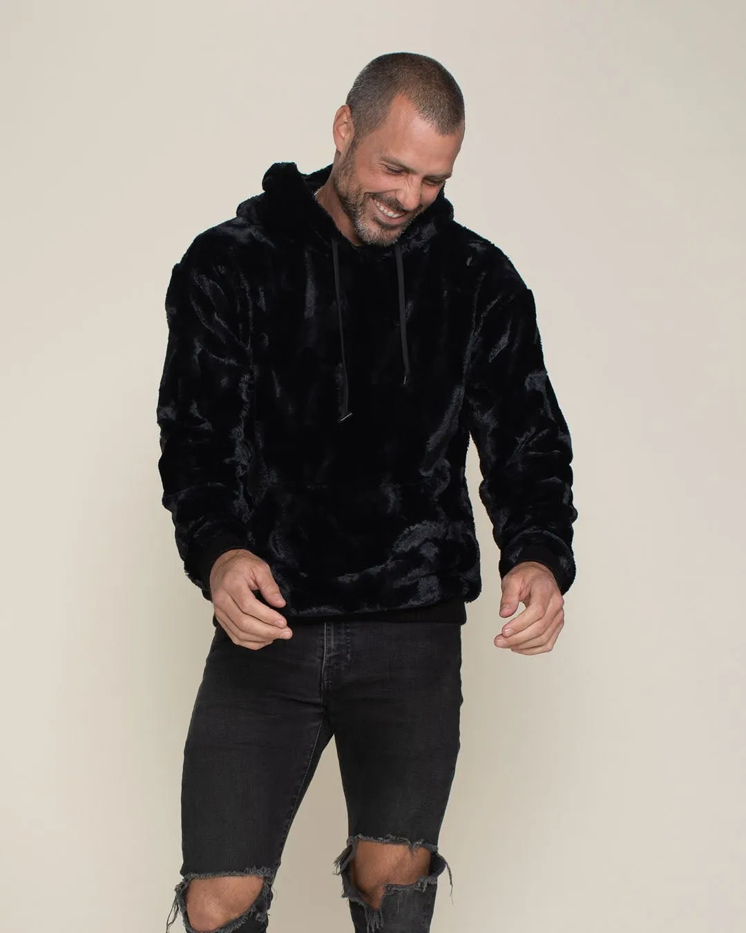Black Panther Hooded ULTRA SOFT Faux Fur Hoodie | Men's