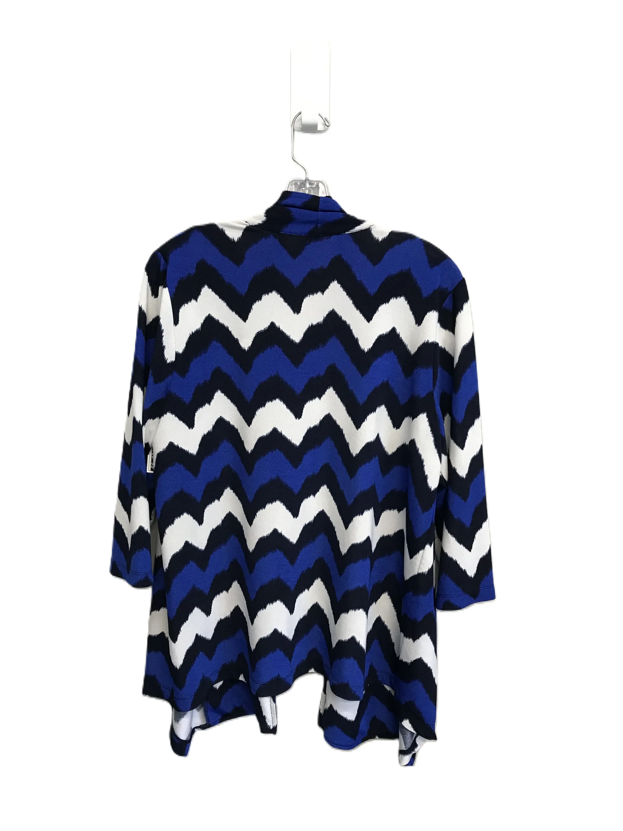 Blue & White Cardigan By Chicos, Size: L