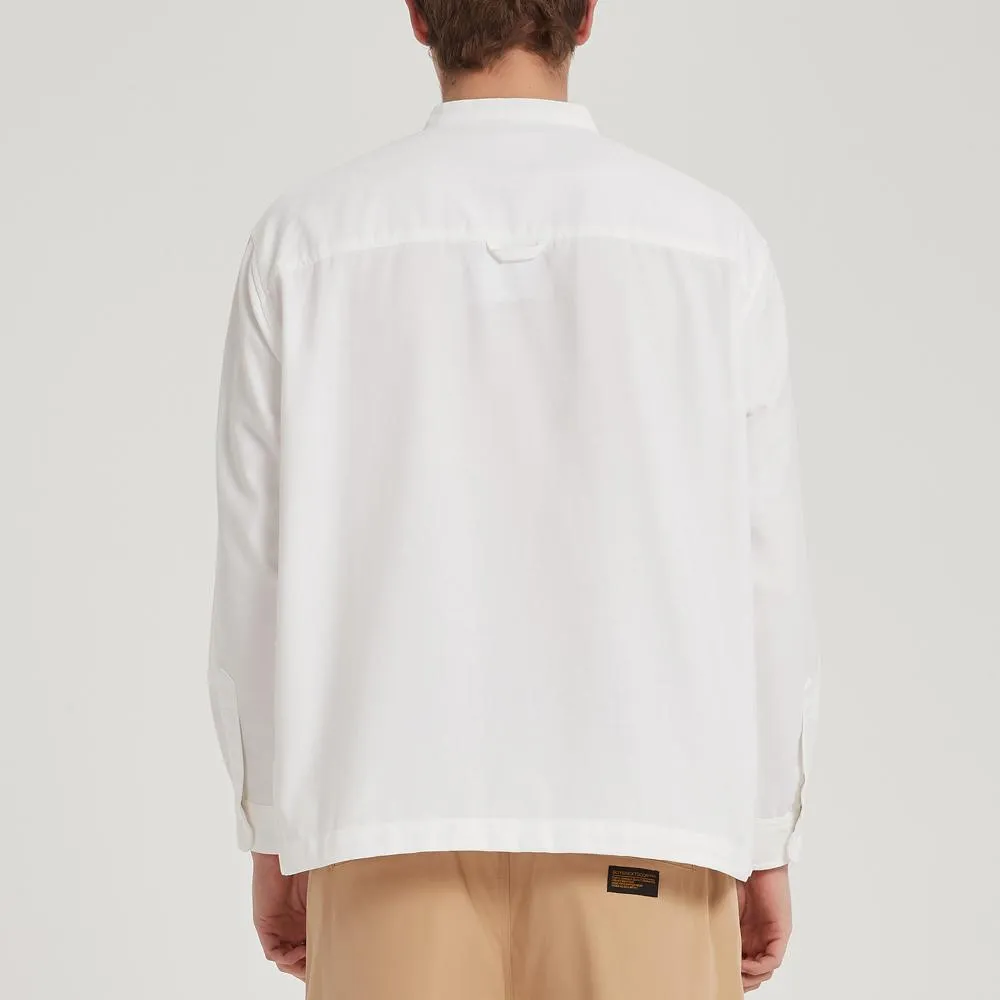 Boysnextdoor Band Collar Oxford Shirt White