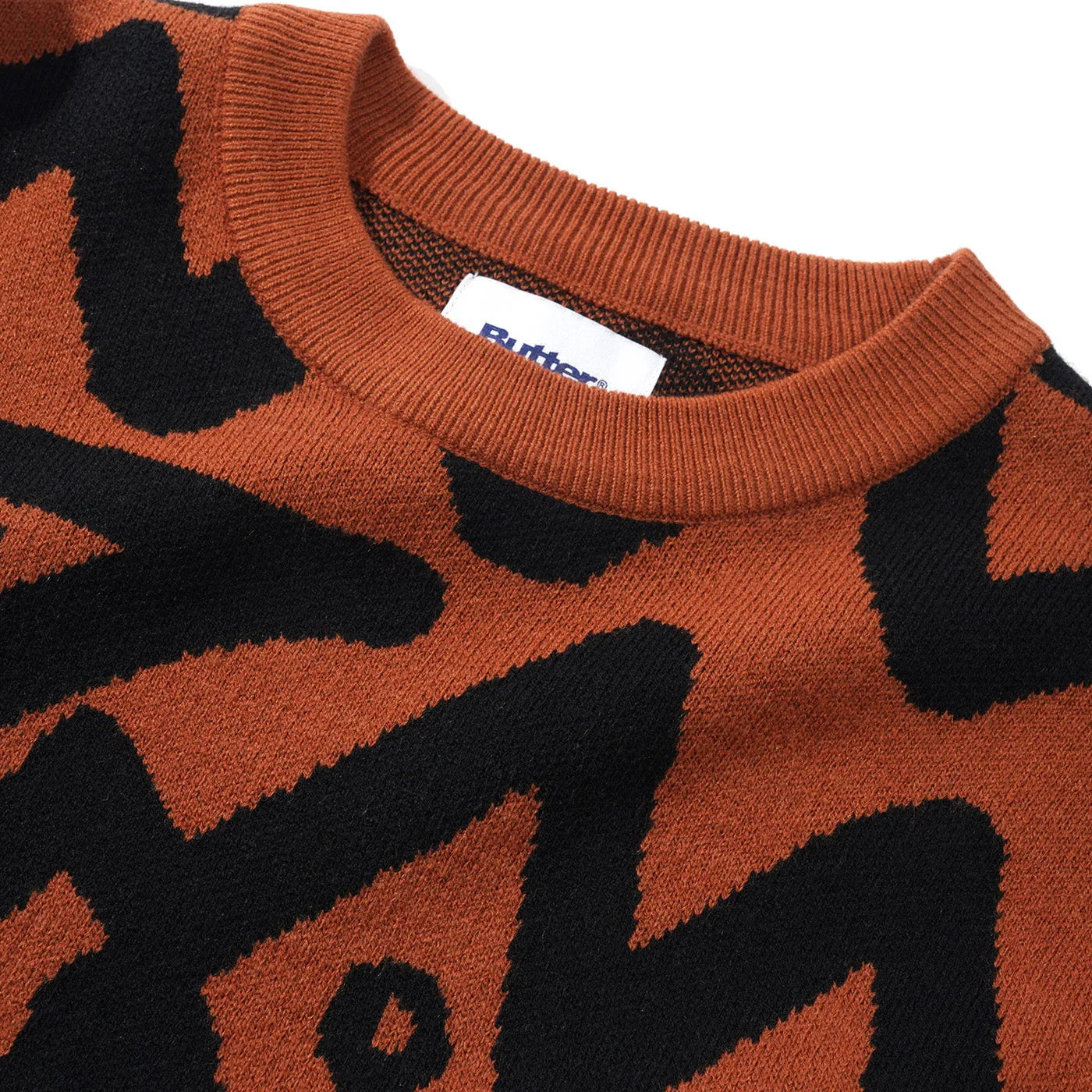 Butter Goods Afro Cuban Knitted Sweater - Rust