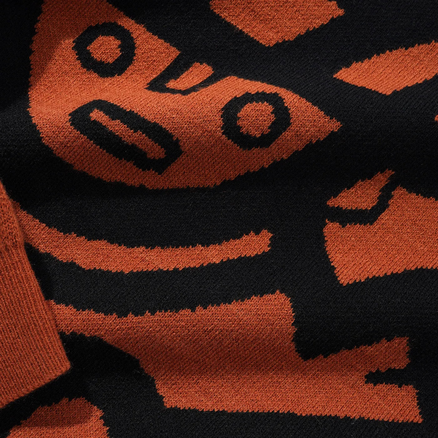 Butter Goods Afro Cuban Knitted Sweater - Rust