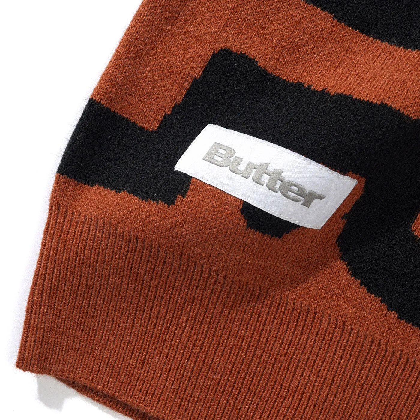 Butter Goods Afro Cuban Knitted Sweater - Rust