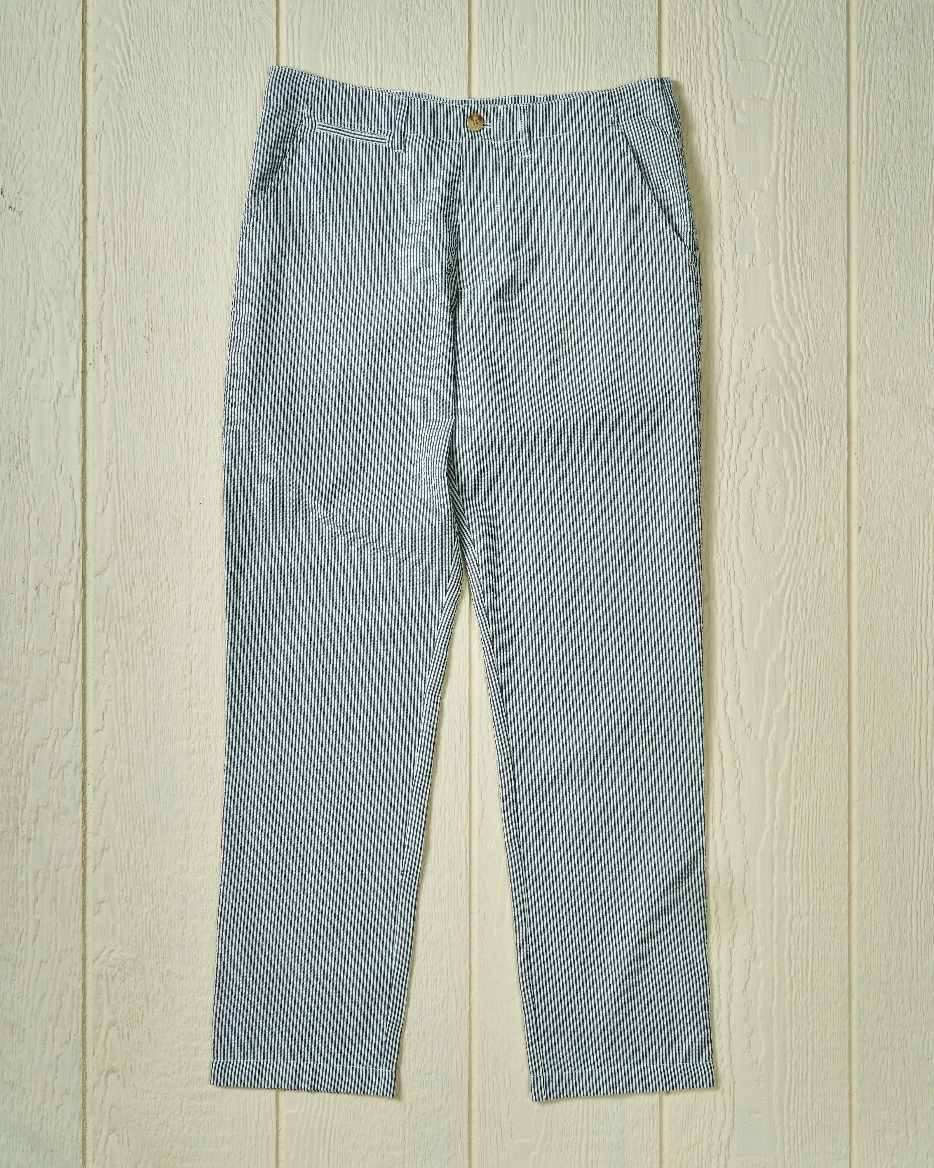 Camden Pant in Grey Seersucker