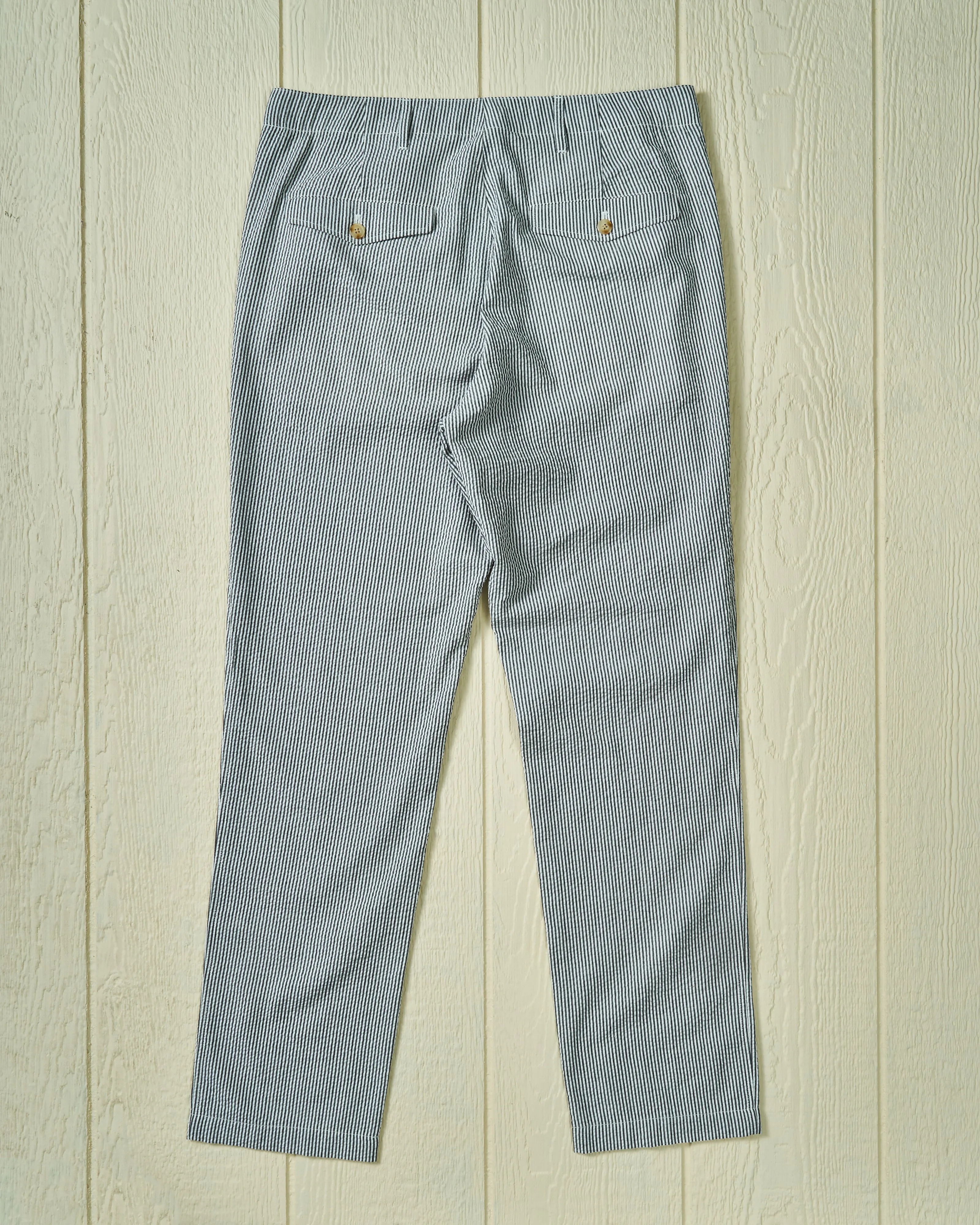 Camden Pant in Grey Seersucker