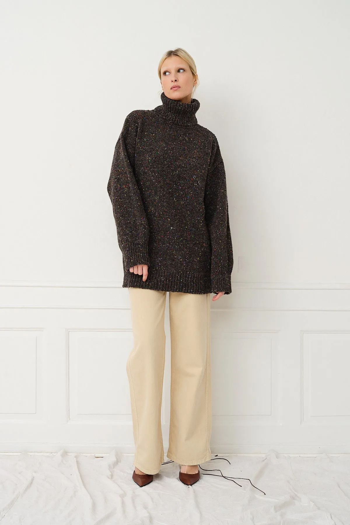 Camilla Sweater — Speckled Grey