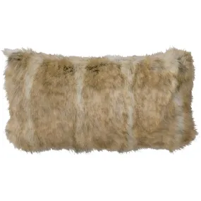 Canadian Fox Faux Fur Oblong Pillow