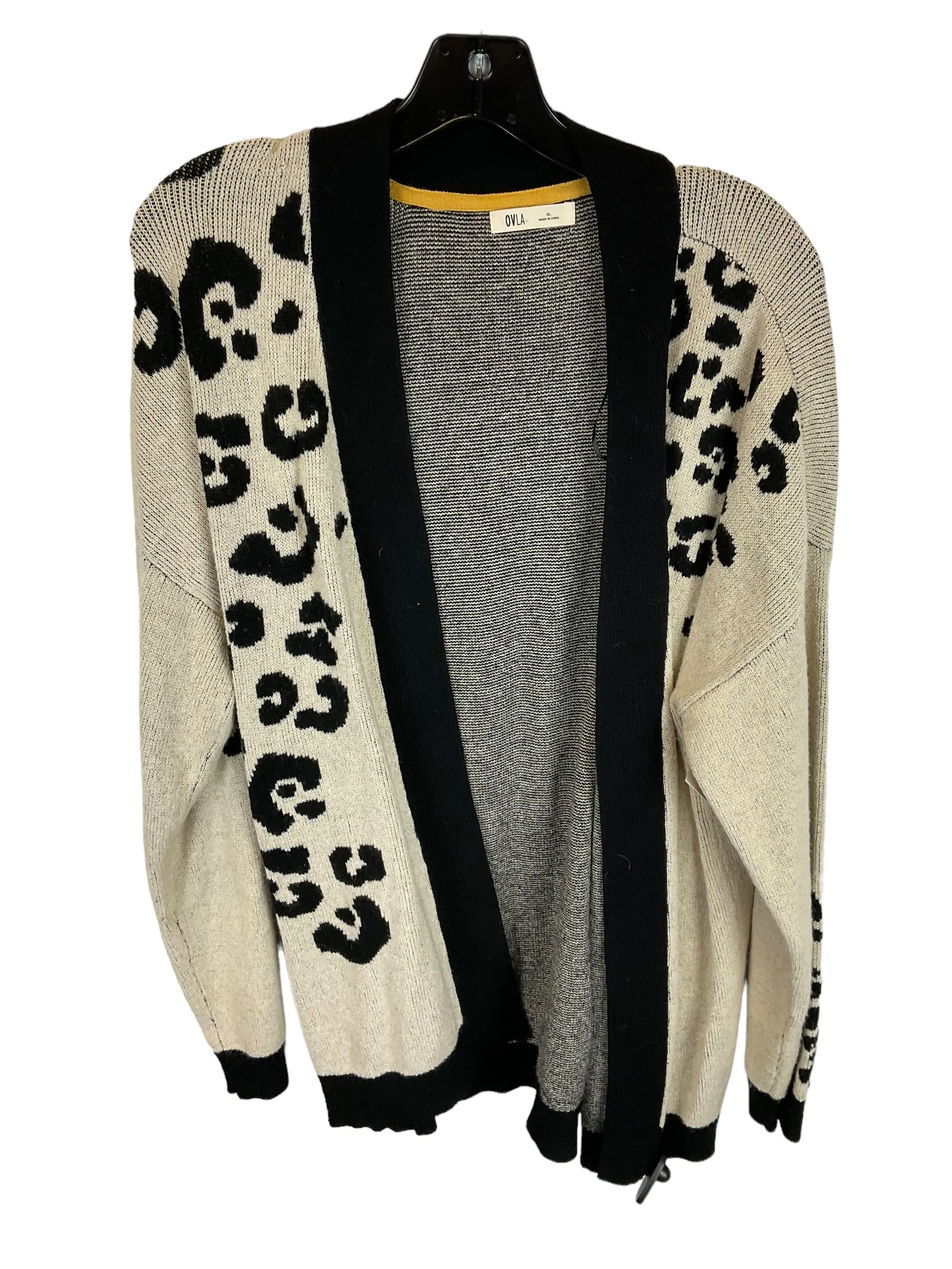 Cardigan By Anthropologie In Animal Print, Size: Xl